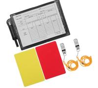 Luxshiny Kit Arbitre de Football Professionnel avec Cartes Rouges et Jaunes, Sifflets Métalliques, Carnet de Notes et Stylo pour Matchs de Soccer Précis et Officiels