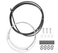 Luxshiny Kit Câbles de Frein et Dérailleur Vélo VTT Noir, Gaine Résistante à l'usure, Câbles de Changement de Vitesse Professionnels pour Cyclisme Tout Terrain, Réparation Vélo Solide