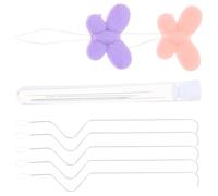 Luxshiny Kit D'aiguilles à Perler Courbes en Plastique et Fer pour Fabrication de Bijoux Faits Main, Outil Polyvalent et Pratique pour Bracelets et Boucles D'oreilles Couleur Aléatoire