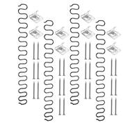 Luxshiny Kit de 4 Ensembles de Clips de Fixation à Ressort Plat 50 Cm pour Réparation de Meuble avec 6 Clous par Ensemble Adapté à Assise Inférieure de Canapé