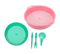 Luxshiny Kit D'outils de Plantation en Plastique avec Manche Allongé pour Semis et Bulbes, Outil Manuel pour Jardinage à Domicile avec Distributeur de Graines