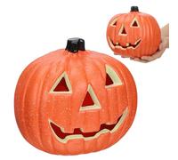 Luxshiny Lanterne Citrouille Lumineuse en Plastique, Citrouille Jack O'Lantern LED - Décoration Lumineuse d'halloween pour L'extérieur, à Piles, Petite Lanterne pour Les Fêtes Et Le Jardin