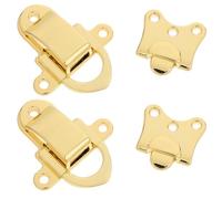 Luxshiny Loquet à Moraillon Rétro en Métal Doré, Lot de 2, Serrure Renforcée pour Boîte à Bijoux et Malle de Voyage, Fermeture Sécurisée pour Coffret en Bois et Boîte à Outils
