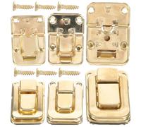 Luxshiny Loquets à Moraillon Surface Brillante Lot de 6, Fermoirs à Charnière pour Boîtes à Bijoux, Coffrets et Caisses de Rangement, Accessoires pour Coffrets