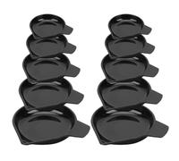 Luxshiny Lot de 10 Plateaux de Pesée en Plastique Blanc, Bec Verseur Étroit, Compatibles Balances Électroniques, pour Peser Poudre et Petits Objets en Laboratoire, Bijouterie Cuisine,