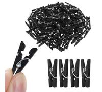 Luxshiny Lot de 100 Pinces à Linge en Bois Naturel Mini 2,5 Cm x 0,3 Mm Noires, Clips Photo Polyvalents, Pinces Utilitaires Robustes pour Vêtements, Artisanat, Décoration Et Affichage Créatif