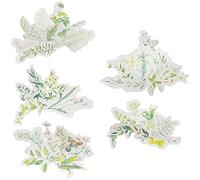 Luxshiny Lot de 102 Autocollants de Plantes Décoratifs et Pratiques pour Scrapbooking, Matériel Artisanal en Différentes Couleurs, pour Créations Manuelles et Albums Photos