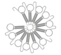 Luxshiny Lot de 12 Crochets Ressort Acier Inoxydable pour Portes de Cages à Lapins et Cages Rongeurs, Fixation Sécurisée pour Nichoirs d'Extérieur et Enclos Lapin Intérieur