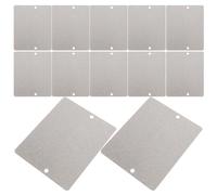 Luxshiny Lot de 12 Plaques de Mica pour Micro-ondes, Isolation Exceptionnelle et Retardateur de Flamme, Accessoires pour Appareils Cuisine Argentés