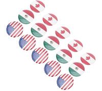 Luxshiny Lot de 15 Broches en Fer Drapeau National Rond, Finition Solide et Épingle de Sécurité, Accessoire Patriotique pour Événements Diplomatiques et Team-building