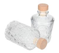 Luxshiny Lot de 2 Bouteilles Transparentes en Verre Hermétiques pour Vin Bouteille de Stockage Couvercle Design Élégant pour Mariages et Cuisines Pot Multifonctionnel pour Aliments