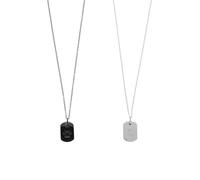Luxshiny Lot de 2 Colliers Urnes pour Animaux de Compagnie en Métal, Pendentif Commémoratif de Patte de Chien, Urne Funéraire Sécurisée pour Cendres, Couleur Noire et Argentée,