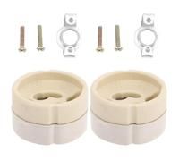 Luxshiny Lot De 2 Douilles GU10 En Céramique Avec Support Pour Lumière De Plafond 4 Vis Incluses Installation Simple Pour DIY Light Project Et Chambre