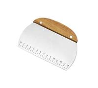 Luxshiny Lot de 2 Grattoirs à Gâteau Demi-Cercle Manche en Bois Spatules Multifonctions Graduées pour Découper et Nettoyer Pâte Accessoires de Pâtisserie Pratiques et Solide