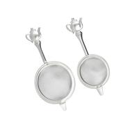 Luxshiny Lot de 2 Infuseurs à Thé en Acier Inoxydable Passoires à Thé Portables Grosse Taille 6,5 Cm avec Manche Manuel la Cuisine et Bureau Maille Fine et Tisane