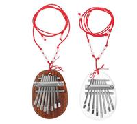 Luxshiny Lot de 2 Mini Kalimbas à Pouces 8 Notes Forme Ovale Cristal Transparent Instrument de Musique Portable pour Débutants Kalimba à Doigts Compact et Ergonomique Piano à Pouces