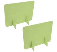 Luxshiny Lot de 2 Panneaux de Séparation en Feutre Fruit Vert 30x40 Cm, Panneau de Confidentialité Acoustique Portable pour Bureau et École, Séparateur de Table Léger et Autoportant, Écran