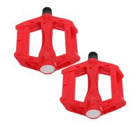 Luxshiny Lot de 2 Pédales de Vélo VTT en Plastique Rouge Stables et Antidérapantes pour Garçon et Filles, Adaptées pour Vélo Garçon et Filles et Sentiers de Campagne