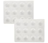 Luxshiny Lot de 2 Plaques de Réaction en Céramique Blanche 12 Trous pour Tests Chimiques Plaque Spot en Porcelaine Solide Outil de Laboratoire pour Expérimentations Scientifiques