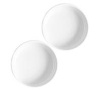 Luxshiny Lot de 2 Plats à Sauce en Céramique Blanche, Polyvalents et Faciles à Nettoyer, pour Sauces Soja et Trempettes Lors de Voyages Boutique Alimentaire Réutilisable
