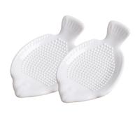 Luxshiny Lot de 2 Râpes à Ail en Céramique Forme Poisson Poignée Antidérapante et Compatibles Lave-vaisselle Cuisine Maison