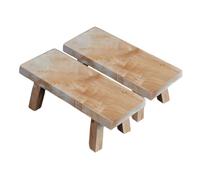 Luxshiny Lot De 2 Tabourets Rustiques en Bois Support De Table sur Pied en Bois Idéal pour Un Salon Une Salle D'Étude Ou Un Bureau