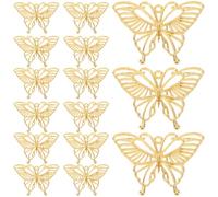 Luxshiny Lot de 20 Pendentifs Creux en Alliage Doré pour Fabrication de Bijoux, Léger et Facile à Ranger, pour Créations de Présents de Noël