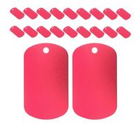 Luxshiny Lot de 20 Plaques D'identification pour Chien en Aluminium, Gravées des Deux Côtés, Accessoires Modernes pour Collier, pour Promenades Quotidiennes