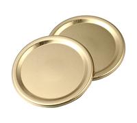 Luxshiny Lot de 24 Couvercles en Métal Or pour Bocaux, Étanches et Résistants à Haute Température Joint D'étanchéité pour Conservation Longue Durée