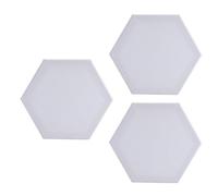 Luxshiny Lot de 3 Panneaux Hexagonaux en Coton Blanc pour Peinture à L'huile, Planches Épaisses Adaptées à Différents Médiums, pour Artistes Débutants et Loisirs Créatifs