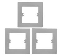 Luxshiny Lot de 3 Plaques de Prise Électrique Gris, Cache-Trou Mural Pratique, Panneau de Protection pour Prise, Installation Rapide, Usage Maison Intérieur