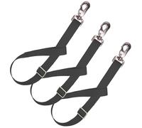 Luxshiny Lot de 3 Sangles de Seau Réglables en Nylon Noir, Cintres Professionnels pour Mangeoire Cheval, Support Suspendu Pratique pour Alimentation Extérieure et Équipement D’écurie