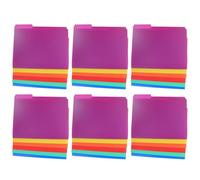 Luxshiny Lot de 36 Dossiers en Plastique 1/3 Découpe avec Onglets pour Organisation des Documents et Gestion de Projets