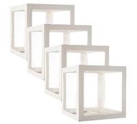 Luxshiny Lot de 4 Boîtes à Ballons Blanches en Papier 30x30x30 Cm pour Décoration de Fête Boîte à Ballons de Mariage et Anniversaire Présentoirs Légers de Fête et Shower