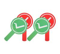 Luxshiny Lot de 4 Pagaies de Vote Double Face en Plastique avec Poignée, Outils D'évaluation pour Enseignement en t Éducation à Domicile