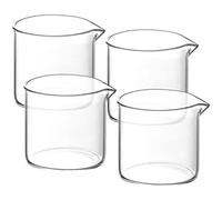 Luxshiny Lot De 4 Pichets À Expresso en Verre Épais Et Robuste De 110 ML pour La Maison Le Bar Ou Le Restaurant