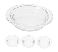 Luxshiny Lot De 4 Plats en Verre pour Aromathérapie Plateaux À Cire Brûleur À Cire Chauffe-Cire Plateau Chauffe-Cire Pièces De Rechange pour Arôme Plaque Chauffante Transparente