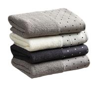 Luxshiny Lot de 4 Serviettes en Pur Coton pour Toilette Ménager Six Couches de Fil de Coton Douces et Absorbantes Adaptées Usage Quotidien Couleurs Aléatoires Couleur