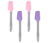 Luxshiny Lot de 4 Spatules à Cire Ménagère en Silicone, Applicateurs Multifonctions pour Épilation Visage et Corps, Légères et Portables, Couleurs Violet et Rose, Outils D'épilation