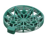 Luxshiny Lot de 4 Supports pour Pastèque en Plastique Vert, Treillis Vertical Rond pour Jardin, Berceau de Melon Robuste pour Culture Stable des Fruits