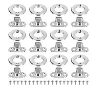 Luxshiny Lot de 40 Attaches à Bouton Tournant Ensemble Complet de Vis pour Toile, Verrouillage Rotatif pour Bâches Usage Extérieur Marine et Camping-Car