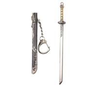 Luxshiny Lot de 5 Marque-pages en Alliage de Zinc D'épée Noire avec Porte-clés et Fourreau, Accessoire Polyvalent et Décoratif pour Amateurs de Livres au Travail Voyage