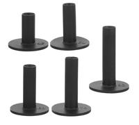 Luxshiny Lot de 5 Tees de Golf Noirs Résistants à l'usure, Supports de Balles Flexibles de 42 Mm à 80 Mm, pour Entraînement sur Tapis de Practice, Accessoires Pratiques pour Équipement