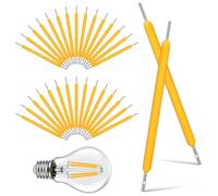 Luxshiny Lot de 50 Filaments LED pour Ampoule 3v 38mm 120ma Couleur Jaune, Facile à Installer, Créant une Ambiance Chaleureuse pour Réparation et Éclairage