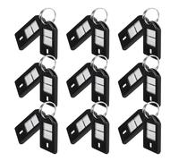 Luxshiny Lot de 50 Porte-clés en Plastique et Fer pour Organisation Multifonction des Clés Étiquettes Compactes pour Bagages et Identification Nom