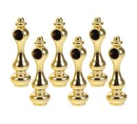 Luxshiny Lot de 6 Capuchons Extrémité de Poteau de Garde-Corps en Alliage de Zinc Or, Connecteurs de Meubles Modernes pour Armoires à Vin et Chariots, Connexion Sécurisée et Design