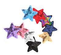 Luxshiny Lot de 9 Écussons Étoiles Brodés à Sequins pour Vêtements et Paquet à Dos, Patchs Thermocollants Décoratifs en Polyester Souple, pour DIY et Boutique de Vêtements