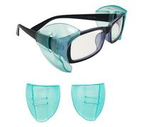 Luxshiny Lunettes de Sécurité Protections Latérales en Tpu Bleu 2 Paires, Accessoires Anti-Projection pour Usage Industriel