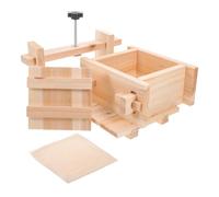 Luxshiny Machine à Tofu en Bois avec Presse et Étamine Moule à Fabrication de Tofu 2 Pièces Outil Cuisine Fromage de Soja et Desserts Maison Usage Domestique et Professionnel