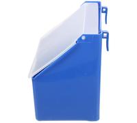 Luxshiny Mangeoire à Oiseaux Suspendue en Plastique Résistant, Bol à Mangeoire pour Cage Deux Ouvertures, Accessoire D’Alimentation Polyvalent pour Pigeons et Cailles, Couleur Aléatoire